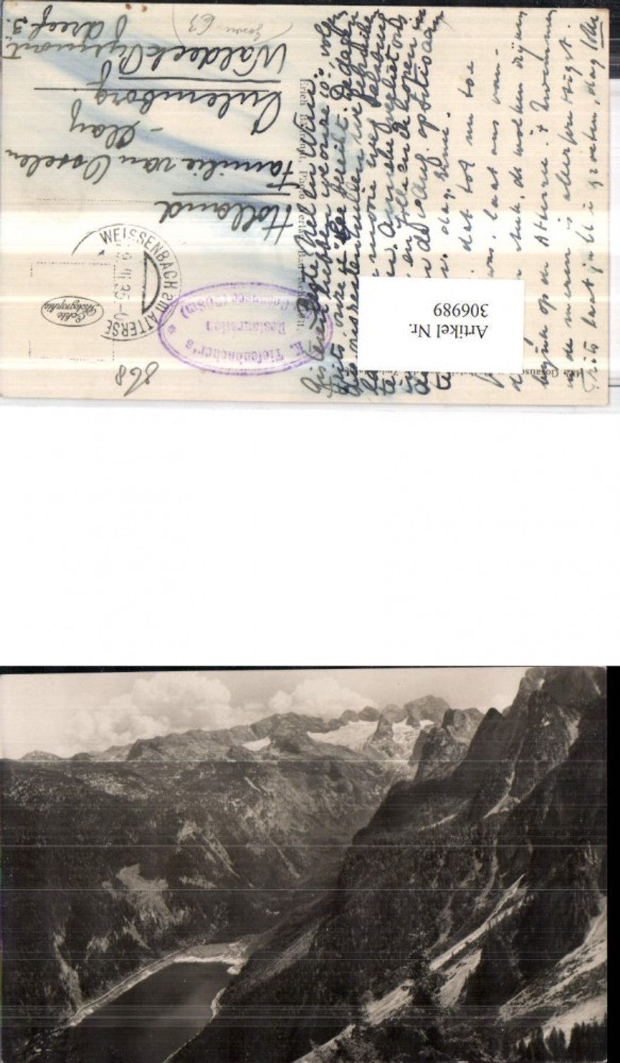 306989,Gosausee b. Gosau m. Dachstein von d. Zwieselalpe Bergkulisse