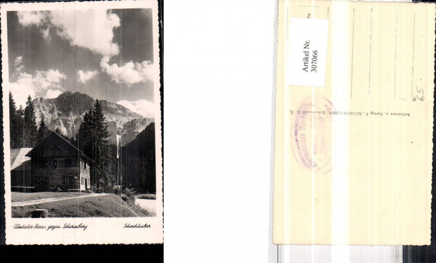 307066,Almtaler-Haus b. Grünau im Almtal geg. Schernberg Bergkulisse