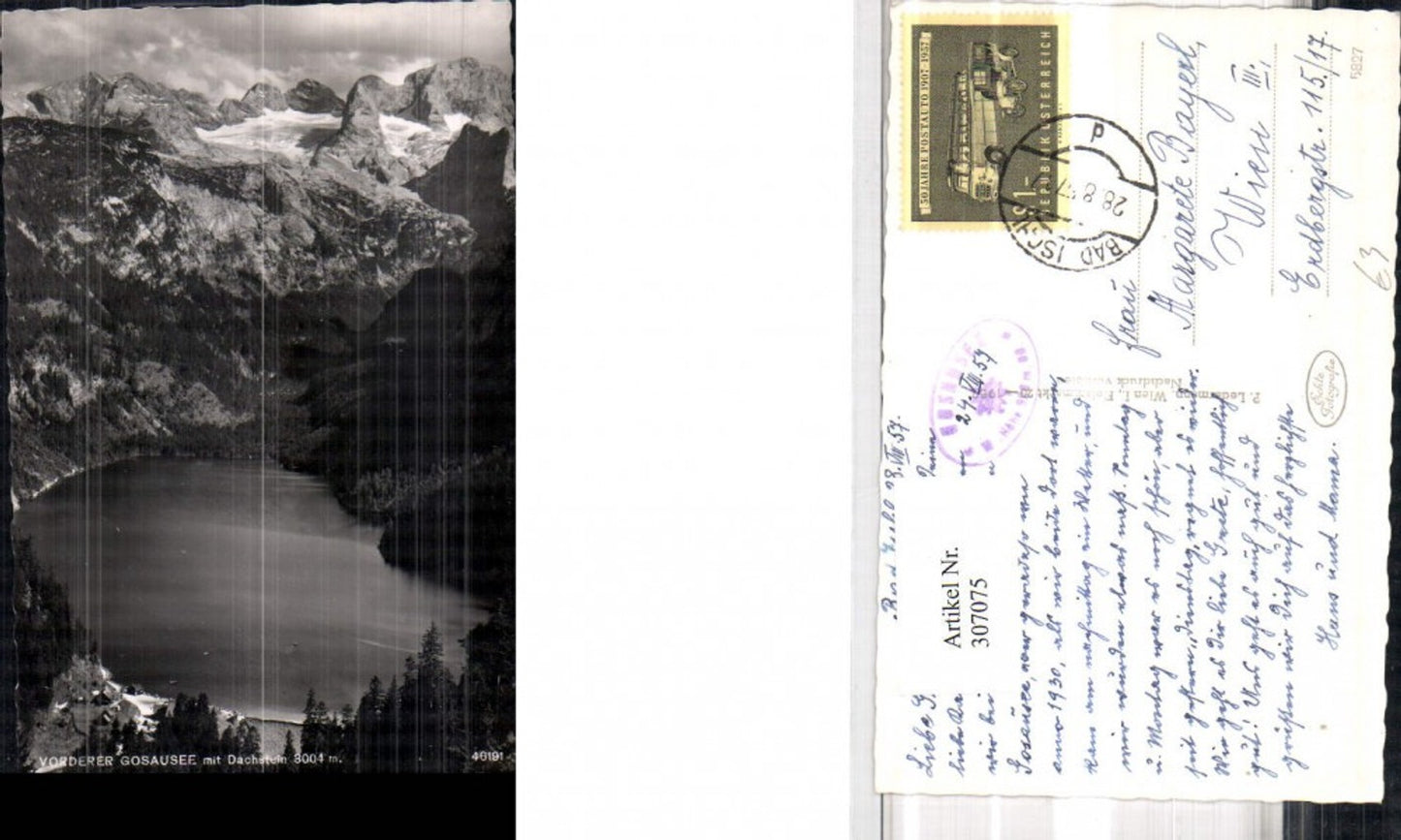 307075,Vorderer Gosausee b. Gosau m. Dachstein Bergkulisse
