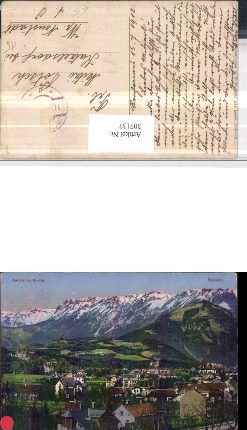 307137,Reichenau Teilansicht m. Raxalpe Bergkulisse