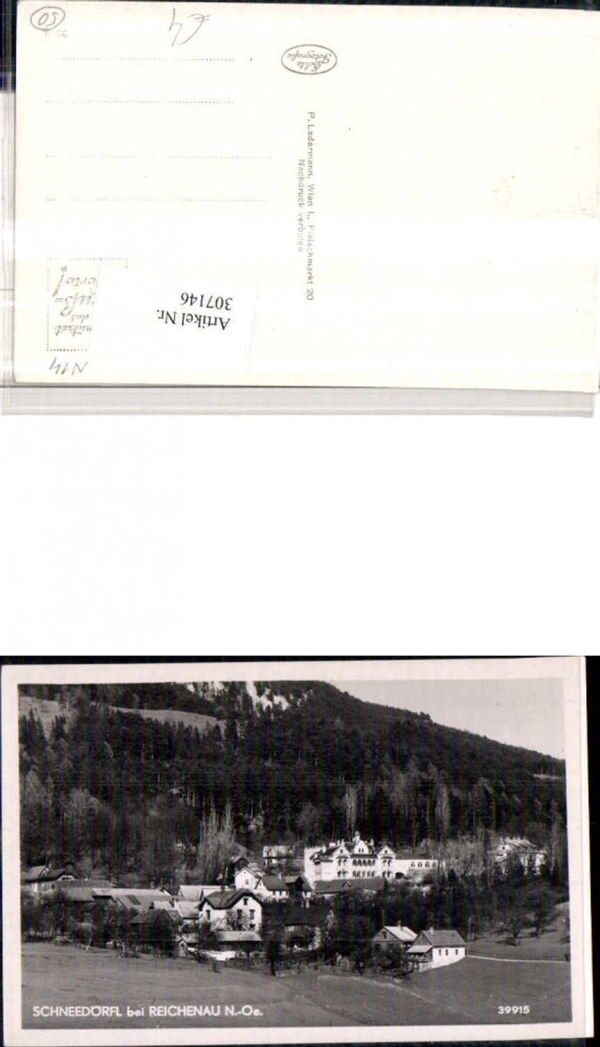 307146,Schneedörfl b. Reichenau Kuranstalt Waldschlössl
