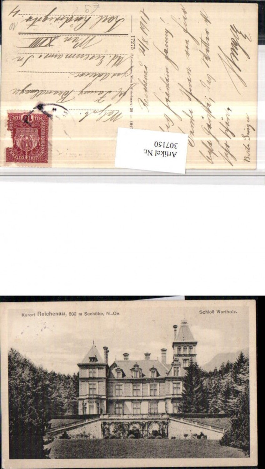 307150, Reichenau an der Rax, Wartzholz Castle