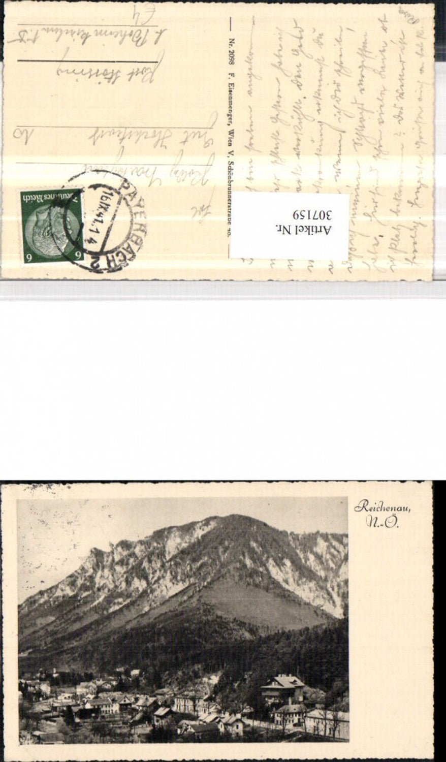 307159, Reichenau an der Rax, partial view of the mountain scenery