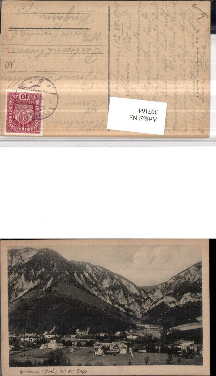 307164,Reichenau an d. Rax Teilansicht m. d. Enge Bergkulisse
