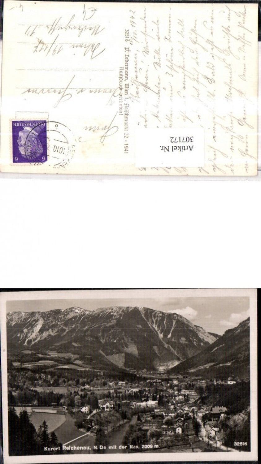 307172, Reichenau Total view with Rax mountain scenery