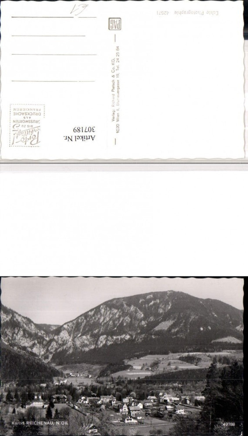 307189,Reichenau an d. Rax Teilansicht Bergkulisse