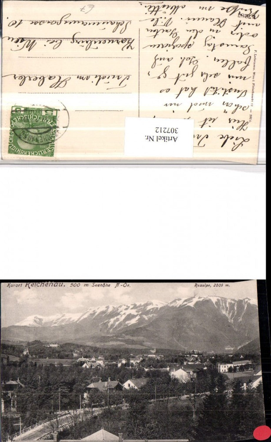 307212,Reichenau Teilansicht m. Raxalpe Bergkulisse