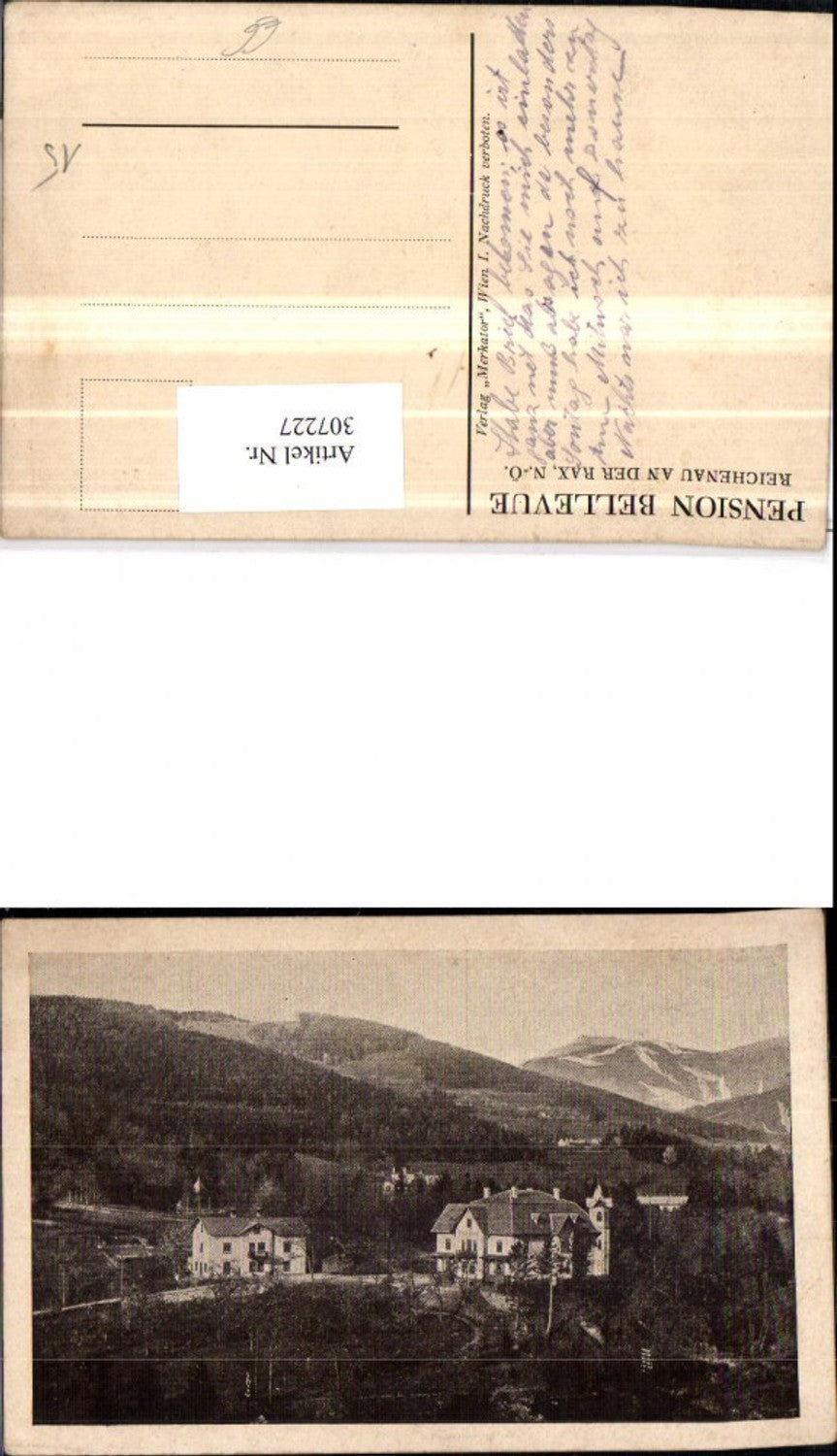 307227,Reichenau an d. Rax Pension Bellevue Bergkulisse