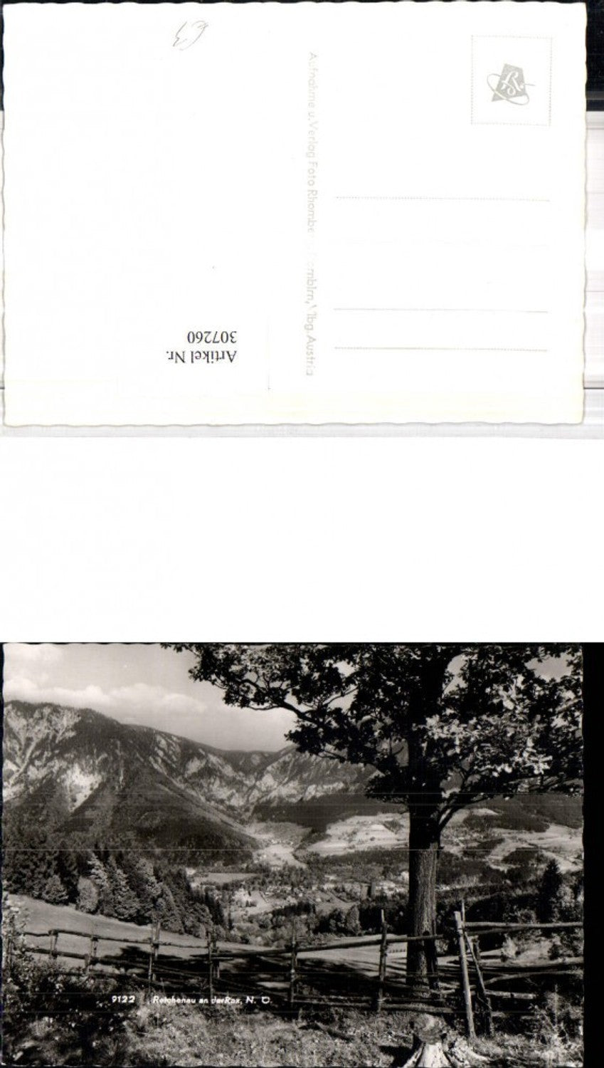 307260,Blick auf Reichenau an d. Rax Teilansicht Bergkulisse