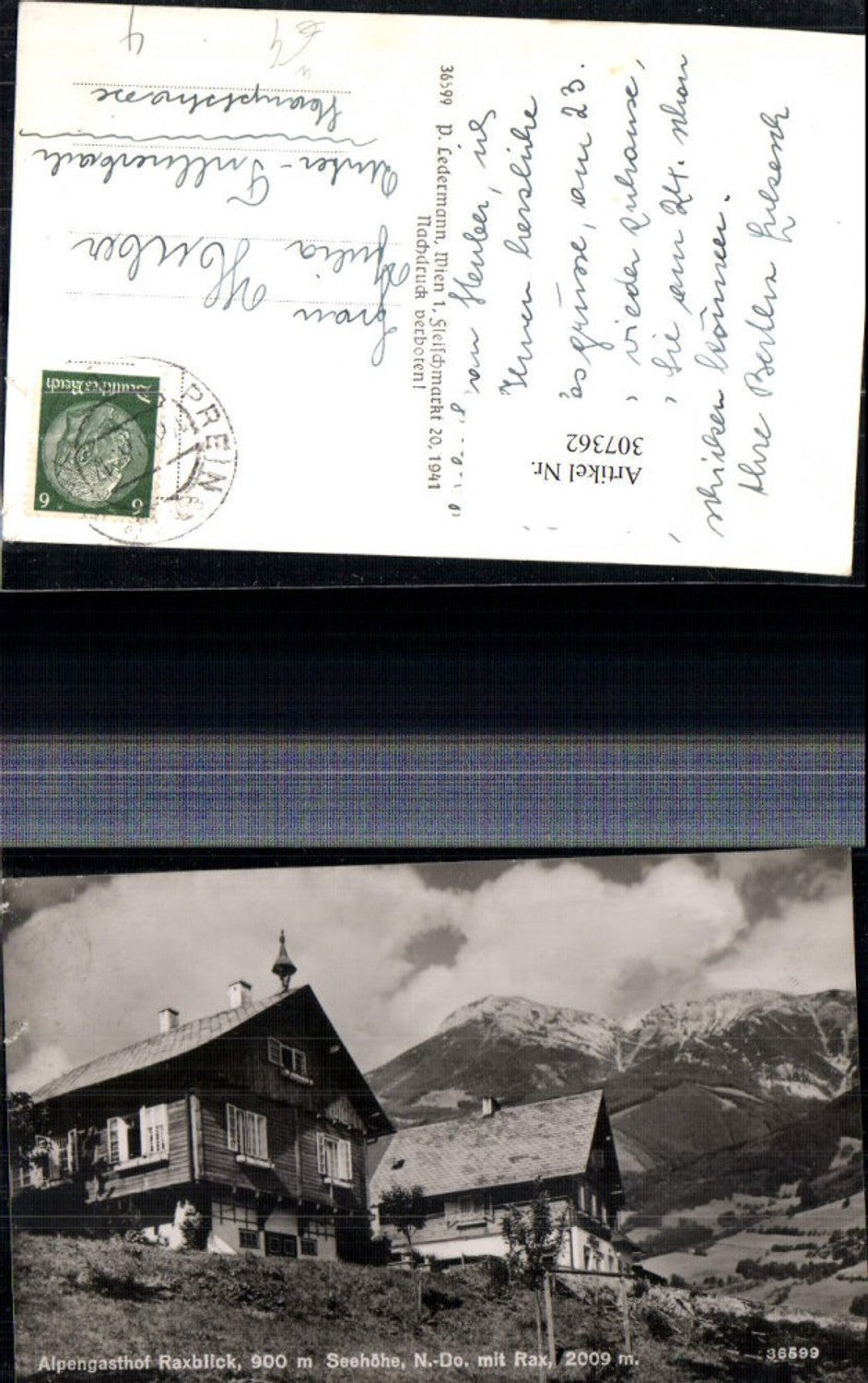 307362,Alpengasthof Raxblick b. Reichenau Prein m. Rax Bergkulisse