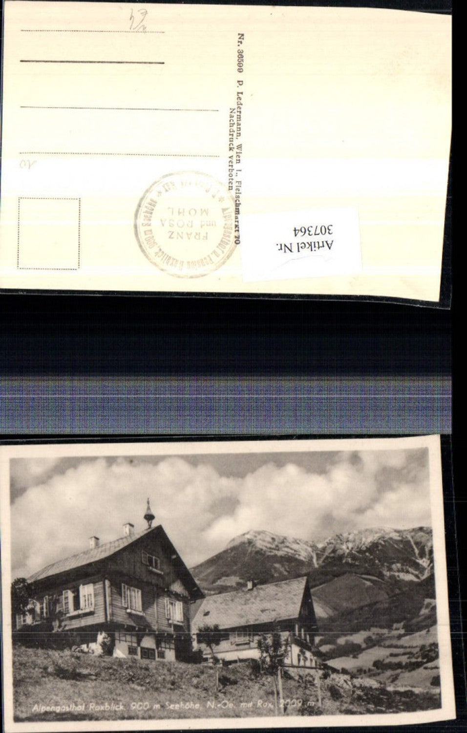 307364,Alpengasthof Raxblick b. Reichenau Prein m. Rax Bergkulisse