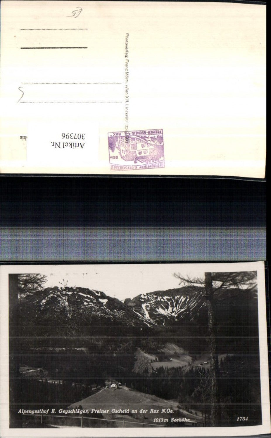 307396,Preiner Gscheid a. d. Rax Alpengasthof Geyschläger b. Prein Bergkulisse