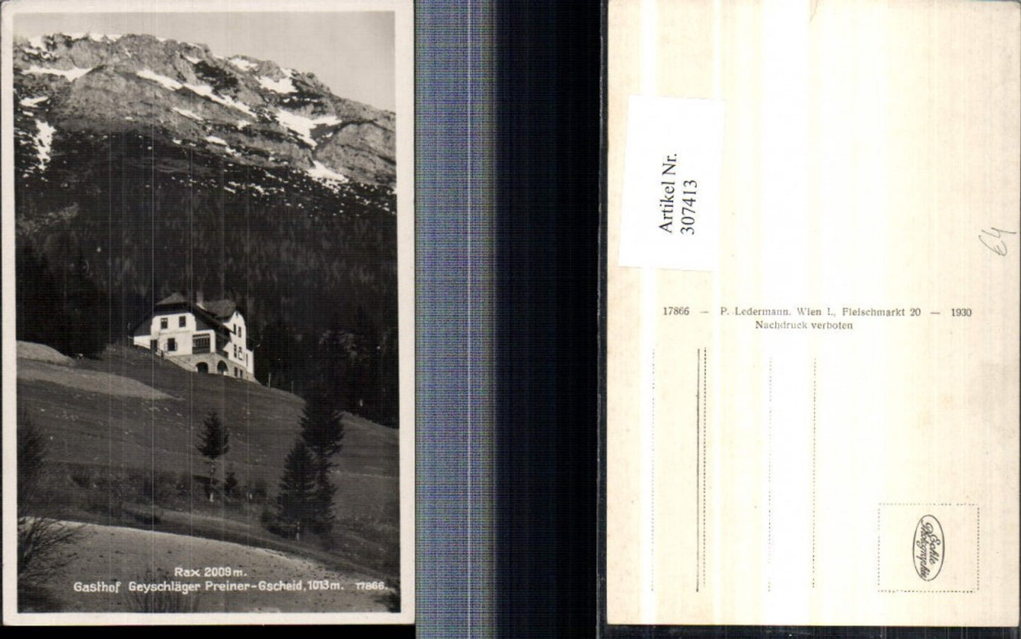 307413,Preiner Gscheid Gasthof Geyschläger b. Prein m. Rax Bergkulisse