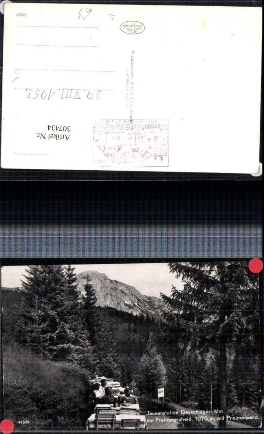 307434,Jausenstation Geyschläger-Alm am Preiner-Gscheid m. Preinerwand Bergkulisse