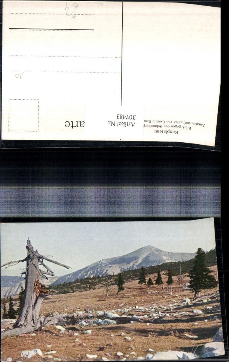 307483,Raxplateau Landschaft geg. Schneeberg b. Reichenau Bergkulisse