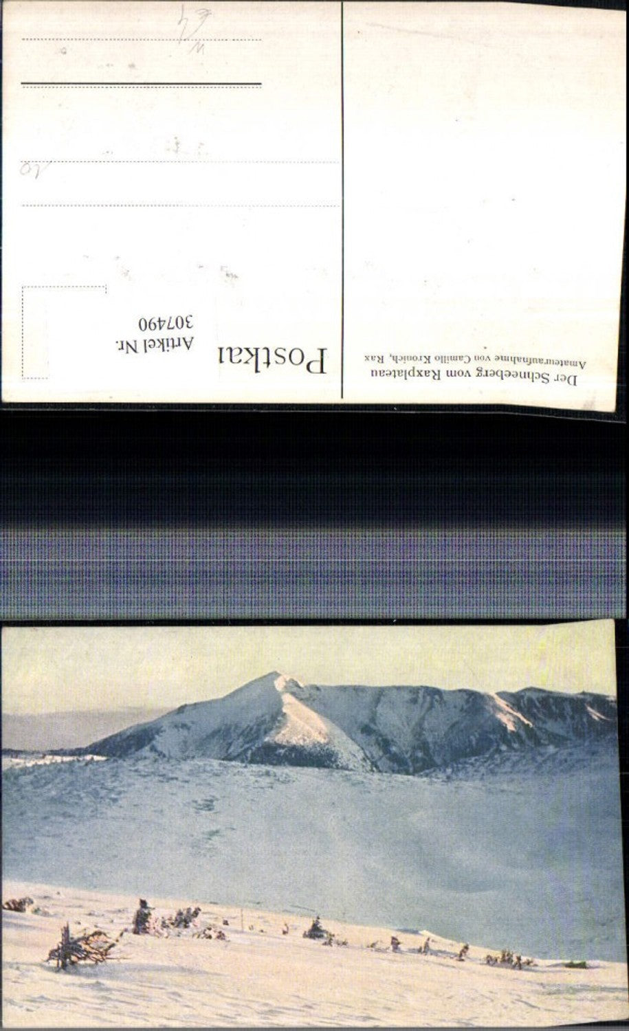 307490,Schneeberg vom Raxplateau b. Reichenau Bergkulisse Winterbild