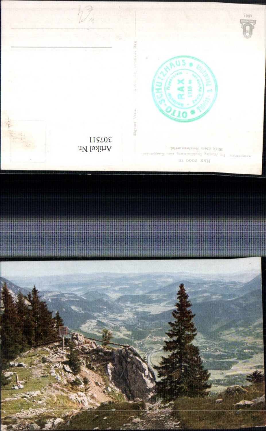 307511,Rax Raxplateau Abstieg Gsohlhirnweg zum Knappenhof Blick nach Reichenau
