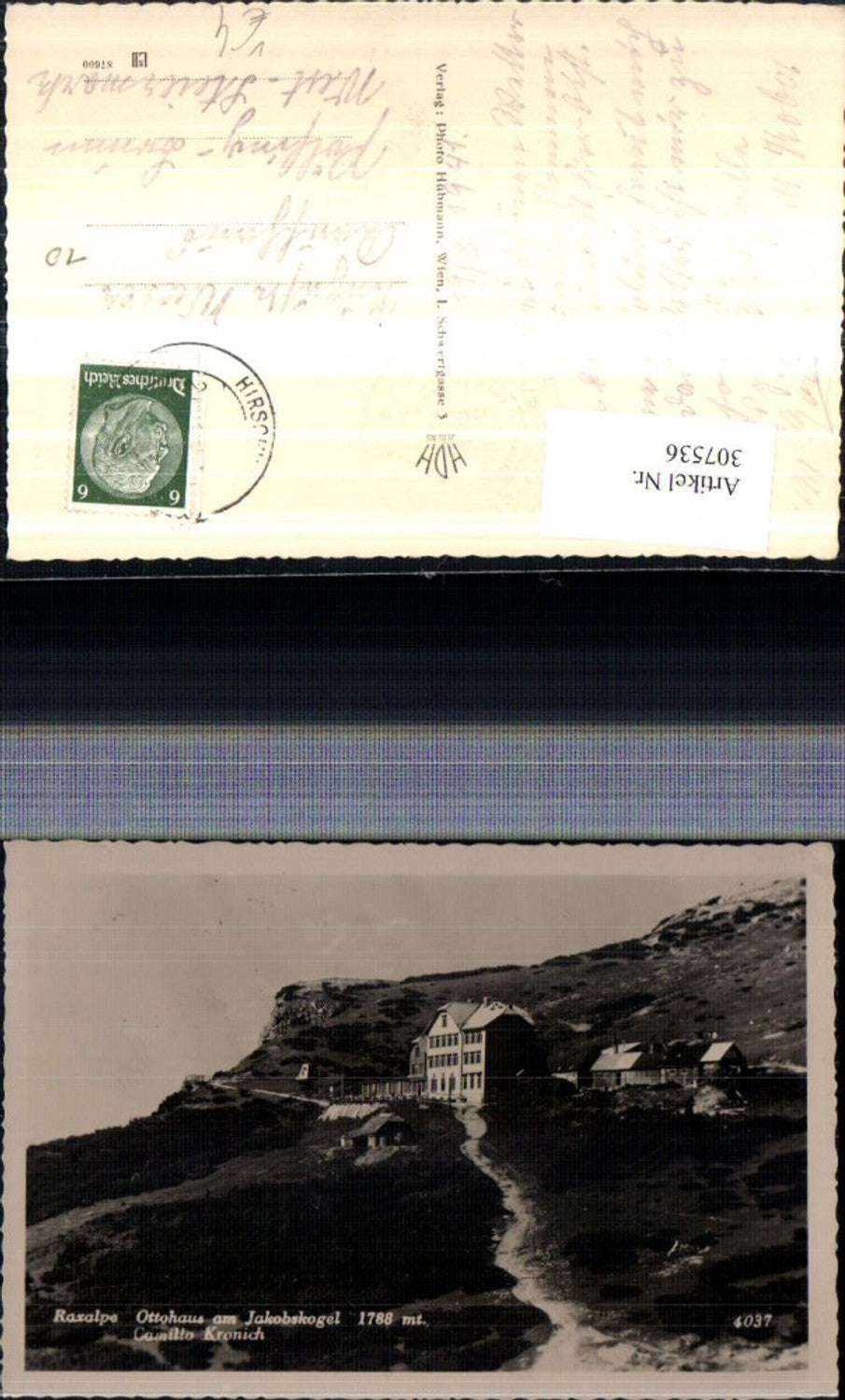 307536,Raxalpe Ottohaus Berghütte am Jakobskogel b. Reichenau pub Foto Hubmann 4037