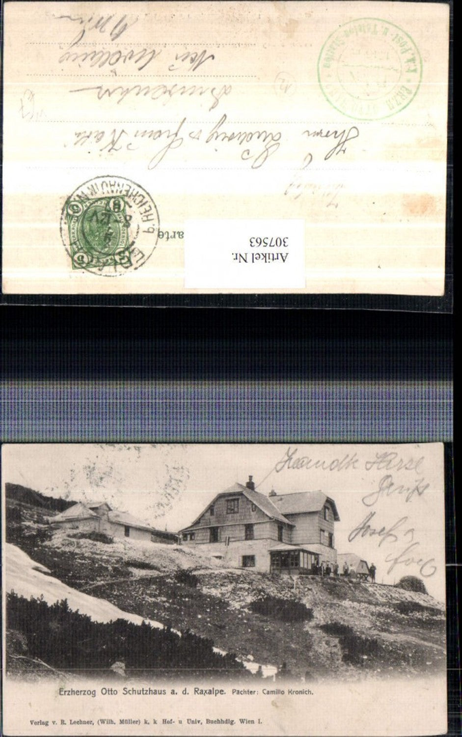 307563,Erzherzog Otto-Schutzhaus Berghütte auf d. Raxalpe b. Reichenau