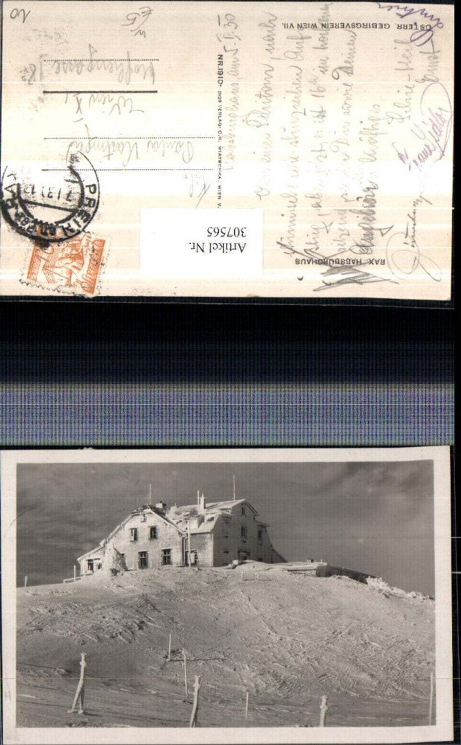 307565,Rax Habsburghaus Berghütte b. Hirschwang Schwarzau Winterbild