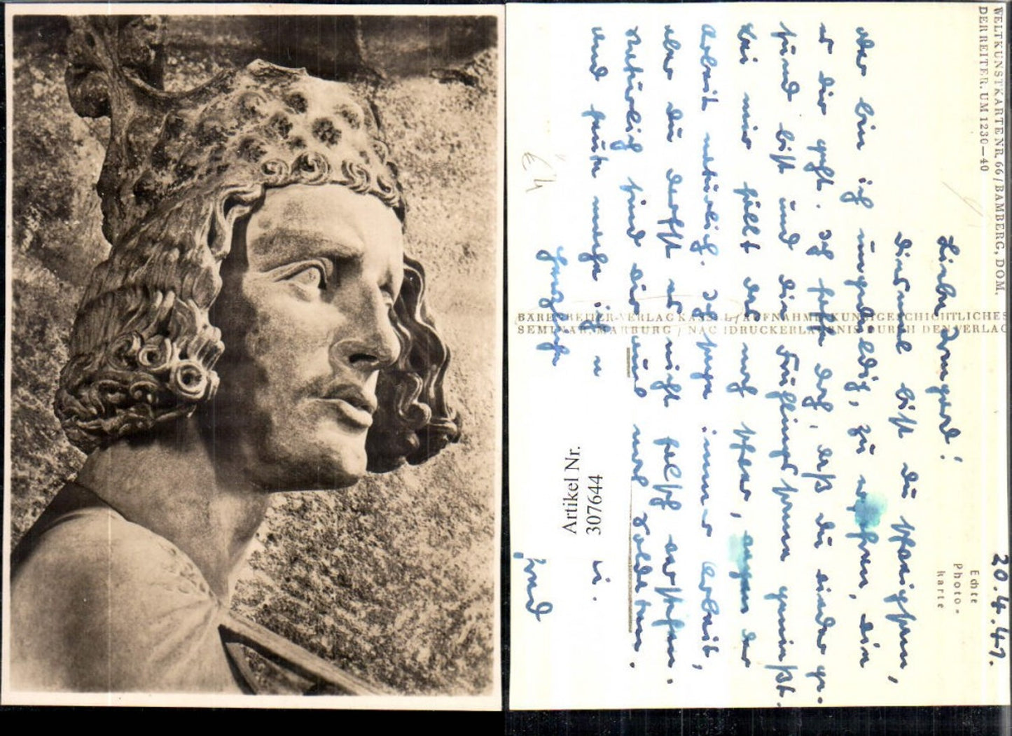 307644,Fotokunst Bamberg Dom Der Reiter Kopf Detailansicht pub Bärenreiter Verlag Kassel