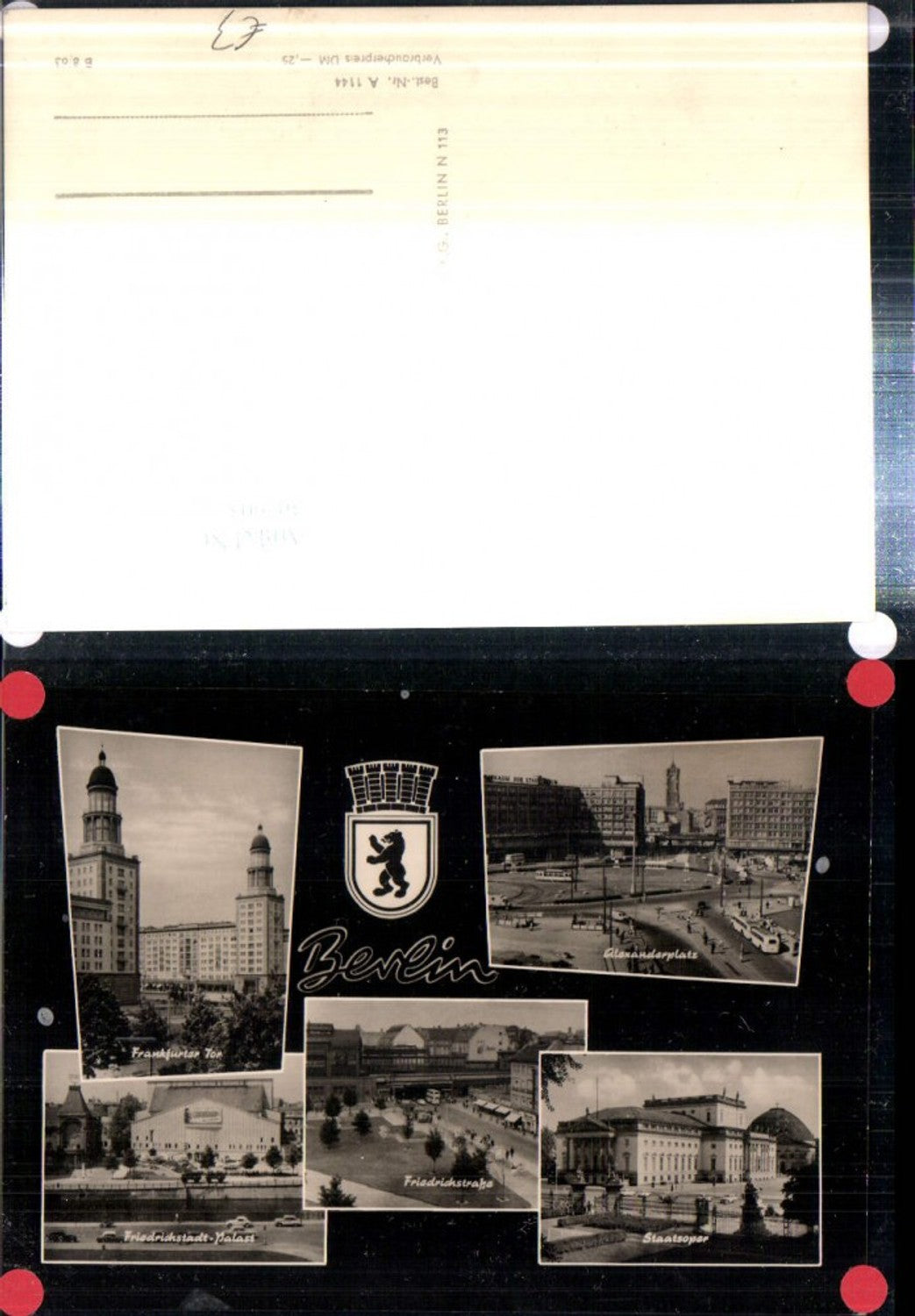 307903,Berlin Frankfurter-Tor Alexanderplatz Staatsoper Friedrichstadt-Palast Mehrbildkarte