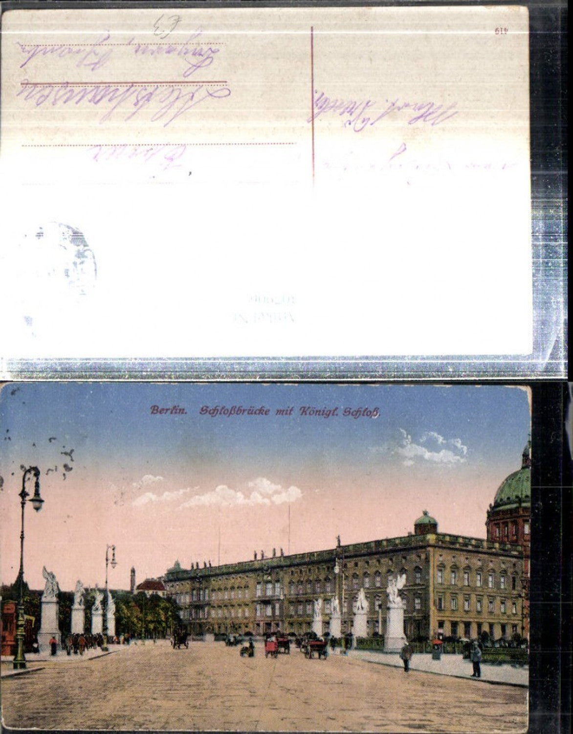 307906,Berlin Schlossbrücke m. Königlichem Schloss Straßenansicht