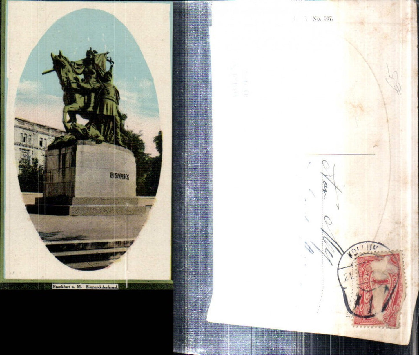 307934,Frankfurt am Main Bismarck-Denkmal Präge Passepartout