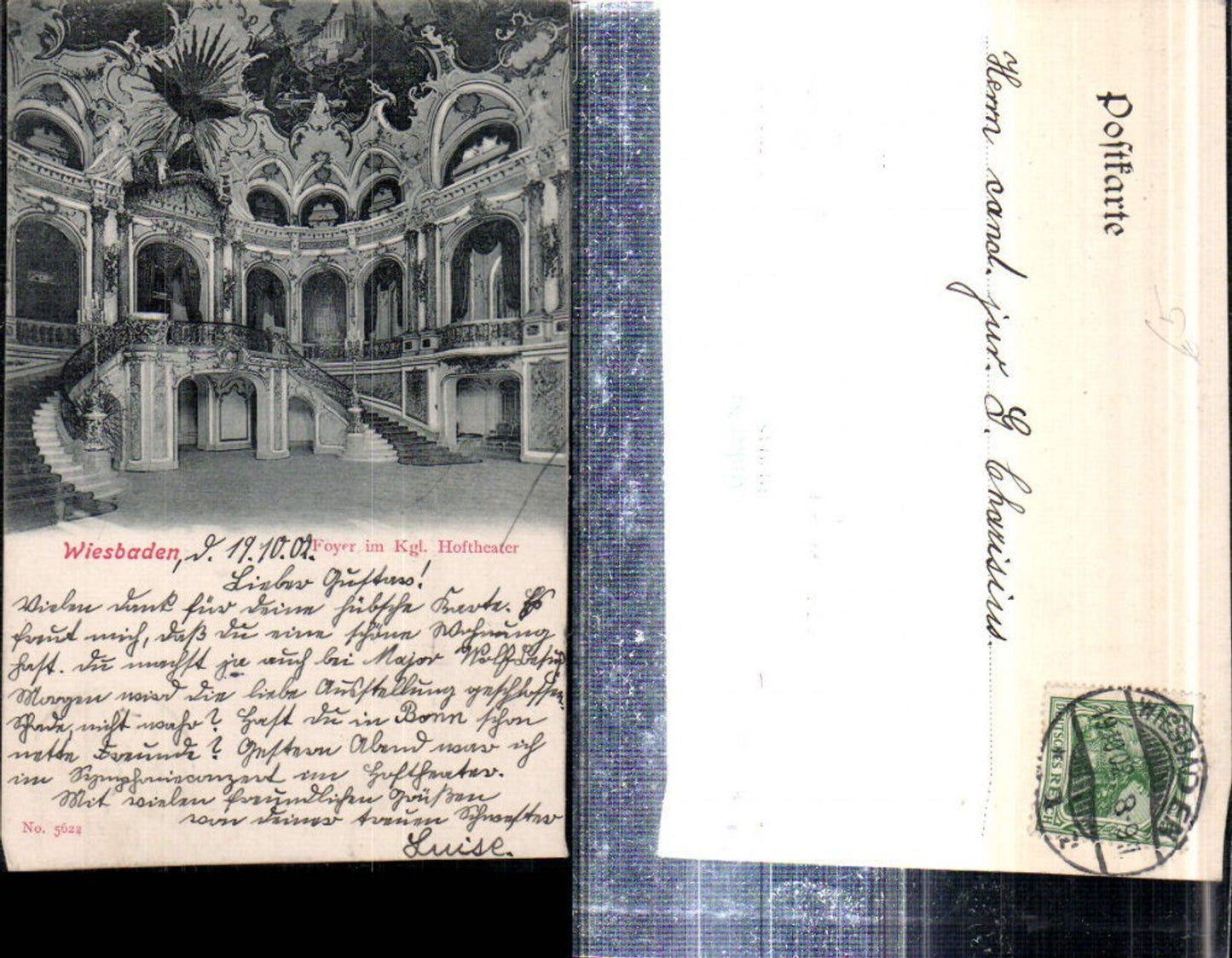 307935,Wiesbaden Foyer im Königlichen Hoftheater Innenansicht