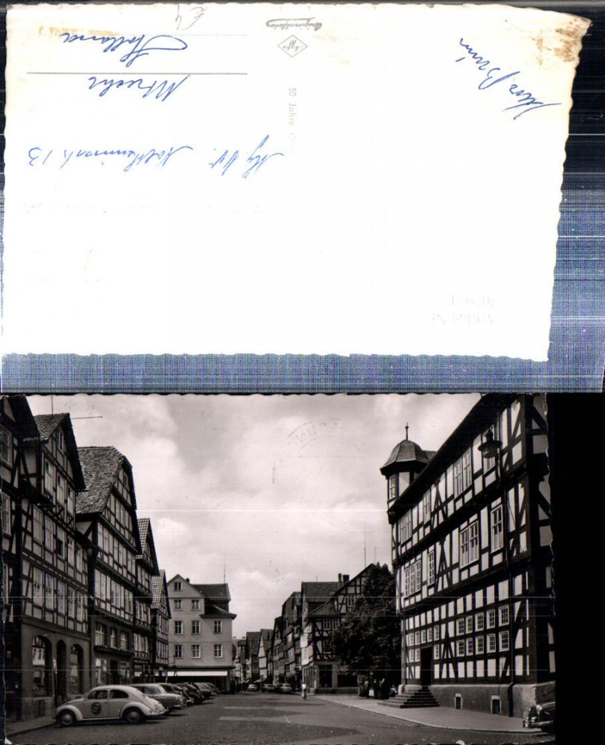 307971,Melsungen Partie am Markt Straßenansicht VW-Käfer