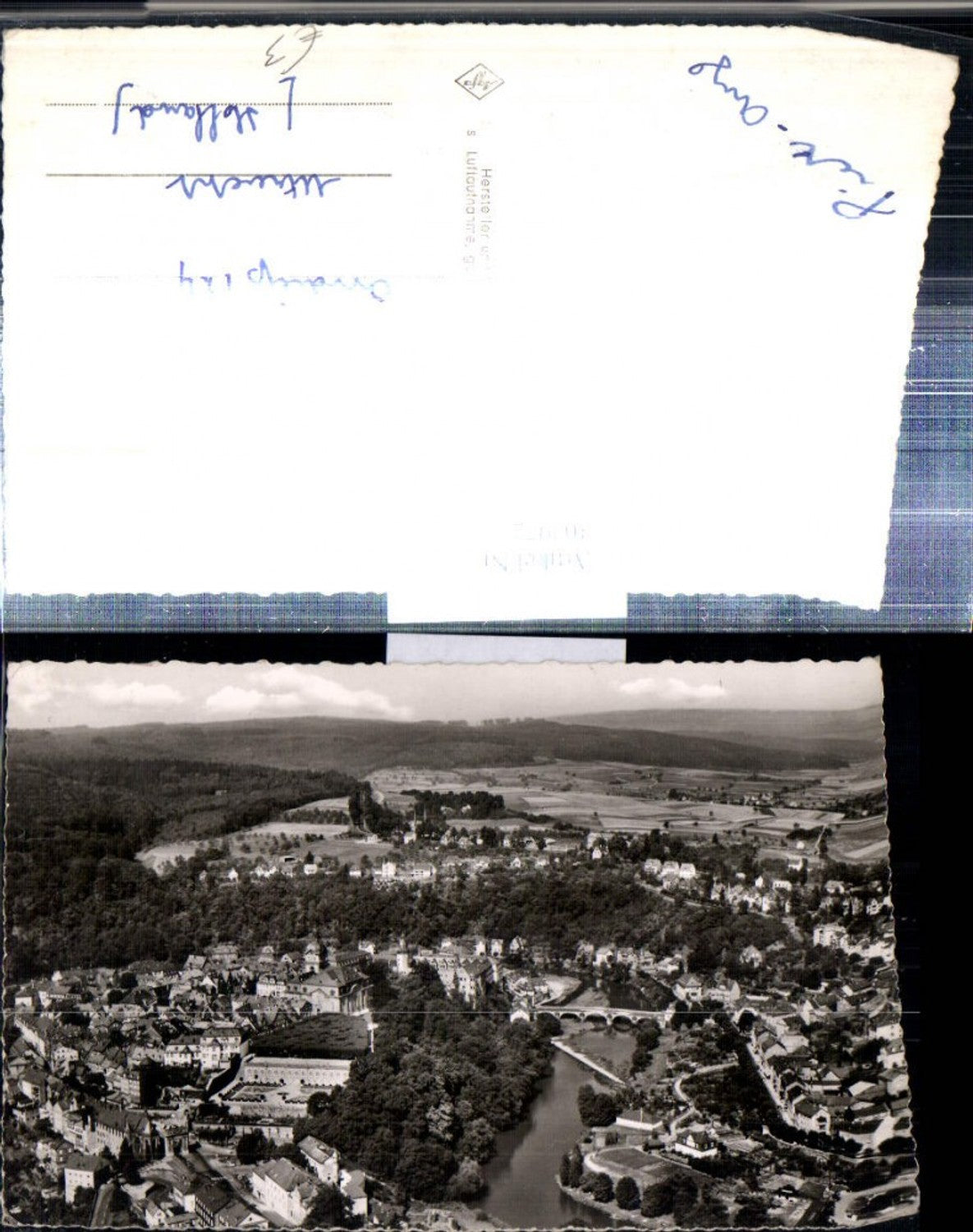 307972,Weilburg an d. Lahn Totale Fliegeraufnahme