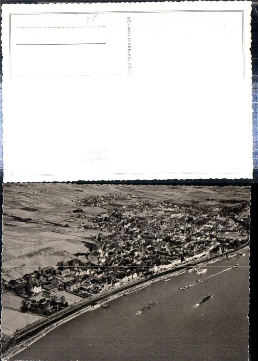 307977,Rüdesheim am Rhein Totale Fliegeraufnahme