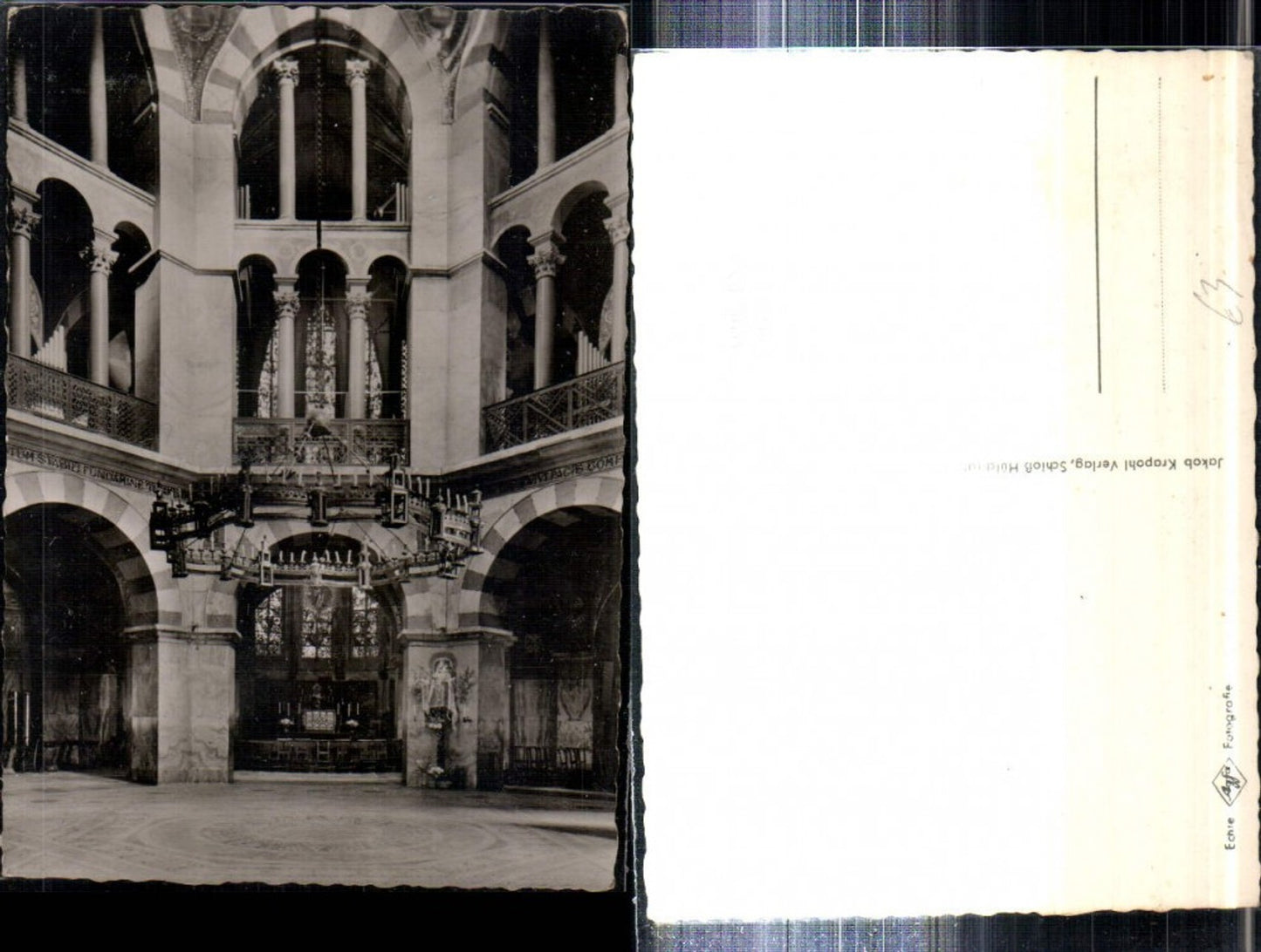 308018,Bad Aachen Dom Kirche Octogon m. Gnadenbild u. Kronleuchter