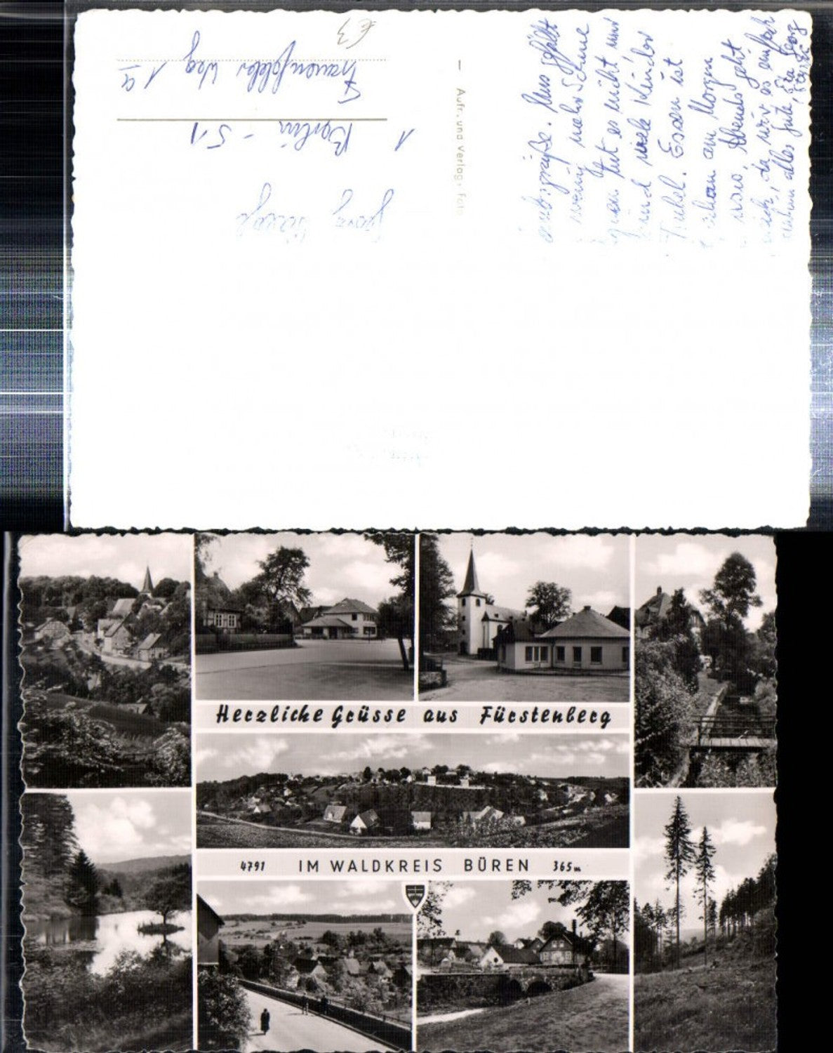 308058,Fürstenberg Totale Kirche See Straßenansicht Mehrbildkarte