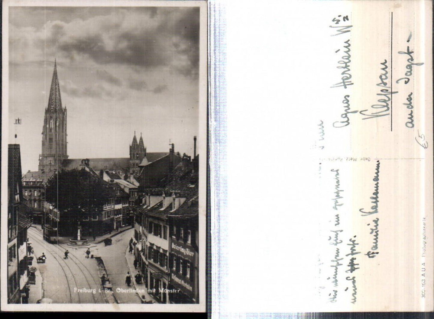 308266,Freiburg im Breisgau Oberlinden m. Münster Kirche