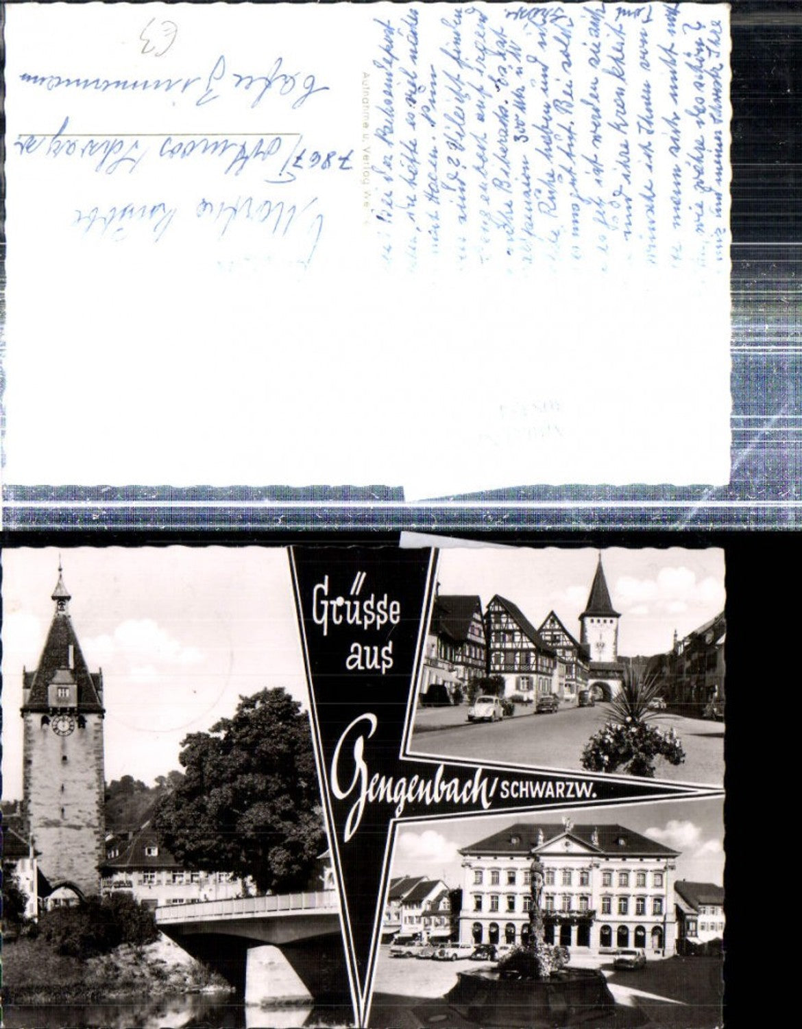 308354,Gengenbach im Schwarzwald Rathaus Brunnen Turm Tor Brücke Mehrbildkarte