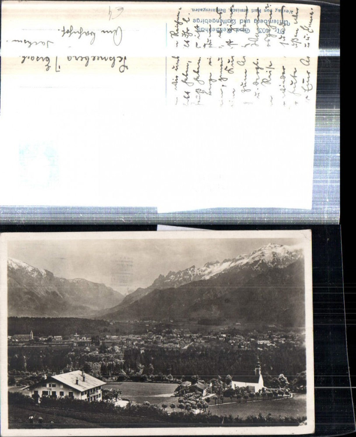 308433,Bad Reichenhall Totale m. Untersberg u. Lattengebirge Bergkulisse