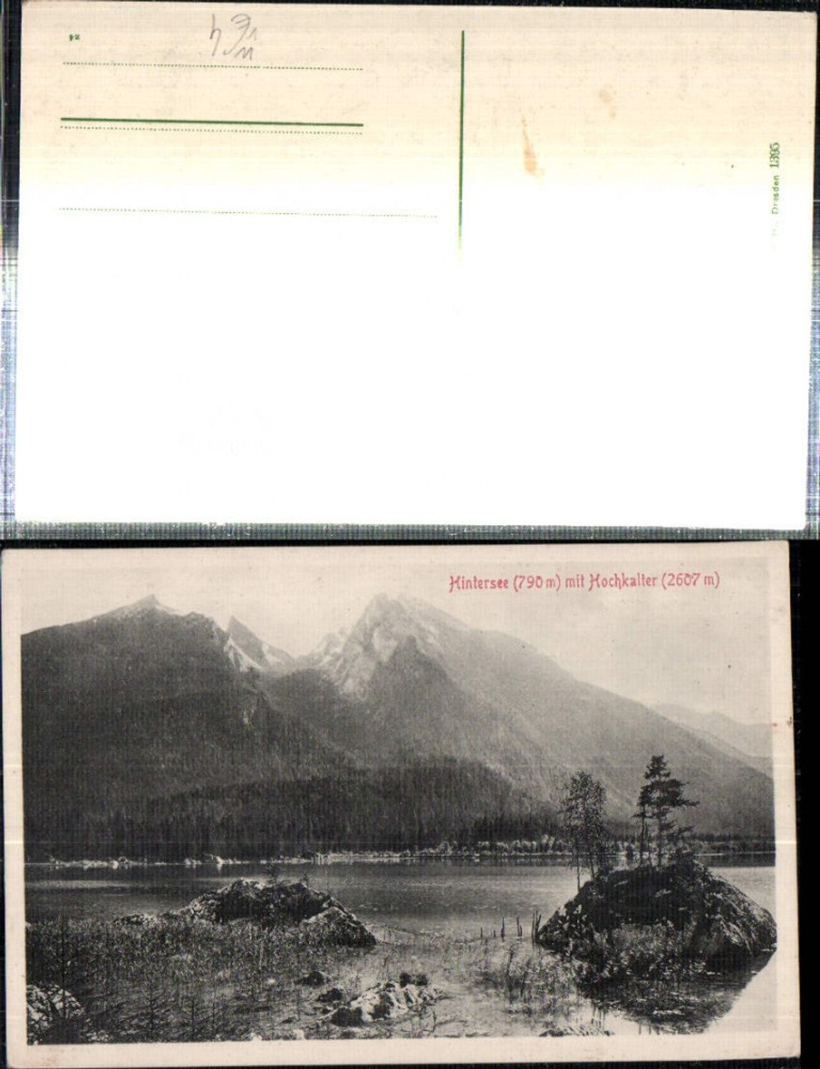 308545,Hintersee See b. Ramsau Berchtesgaden m. Hochkalter Bergkulisse pub Stengel & Co 1395