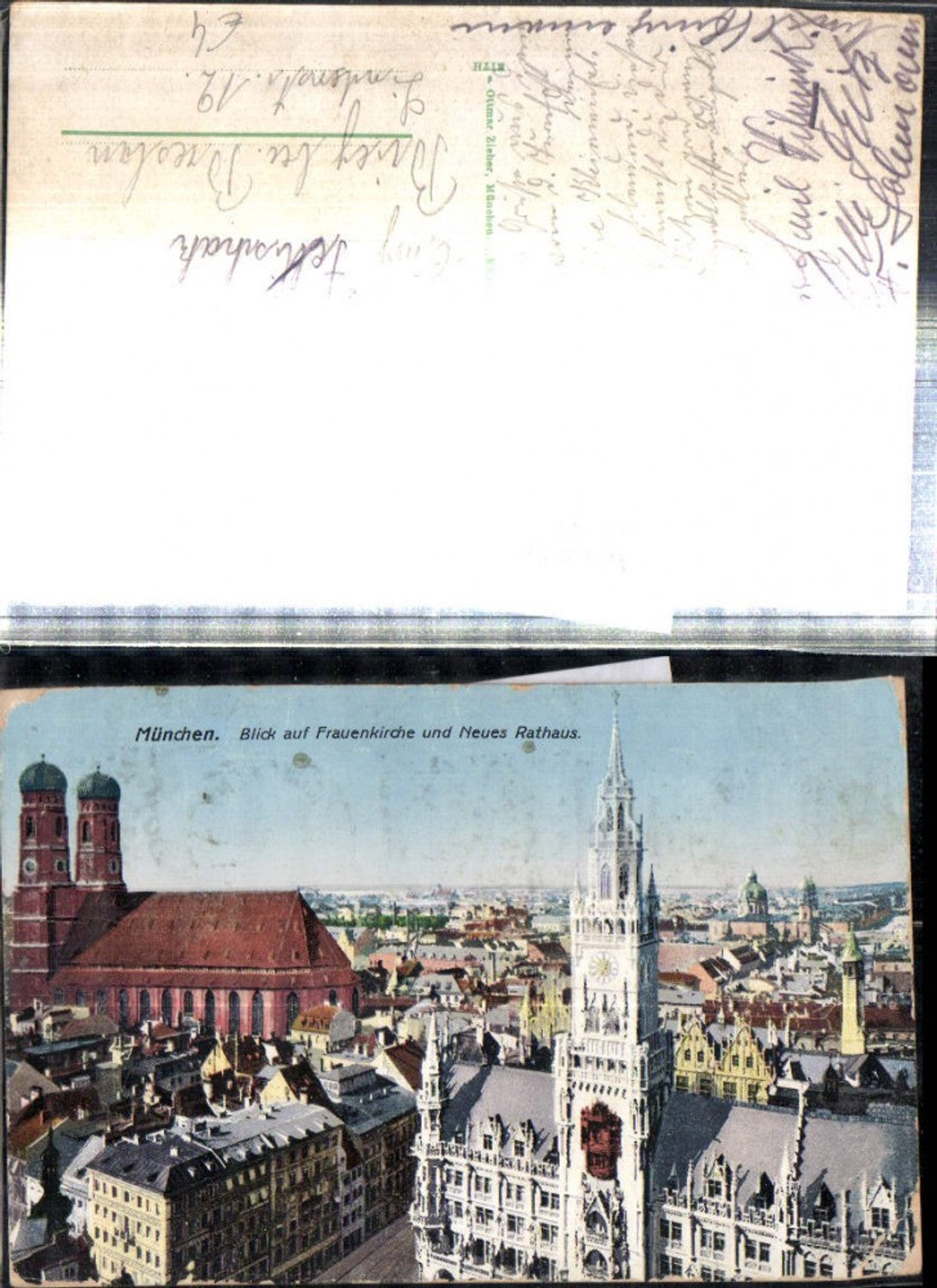 308593, Munich Partial view of Frauenkirche and Town Hall