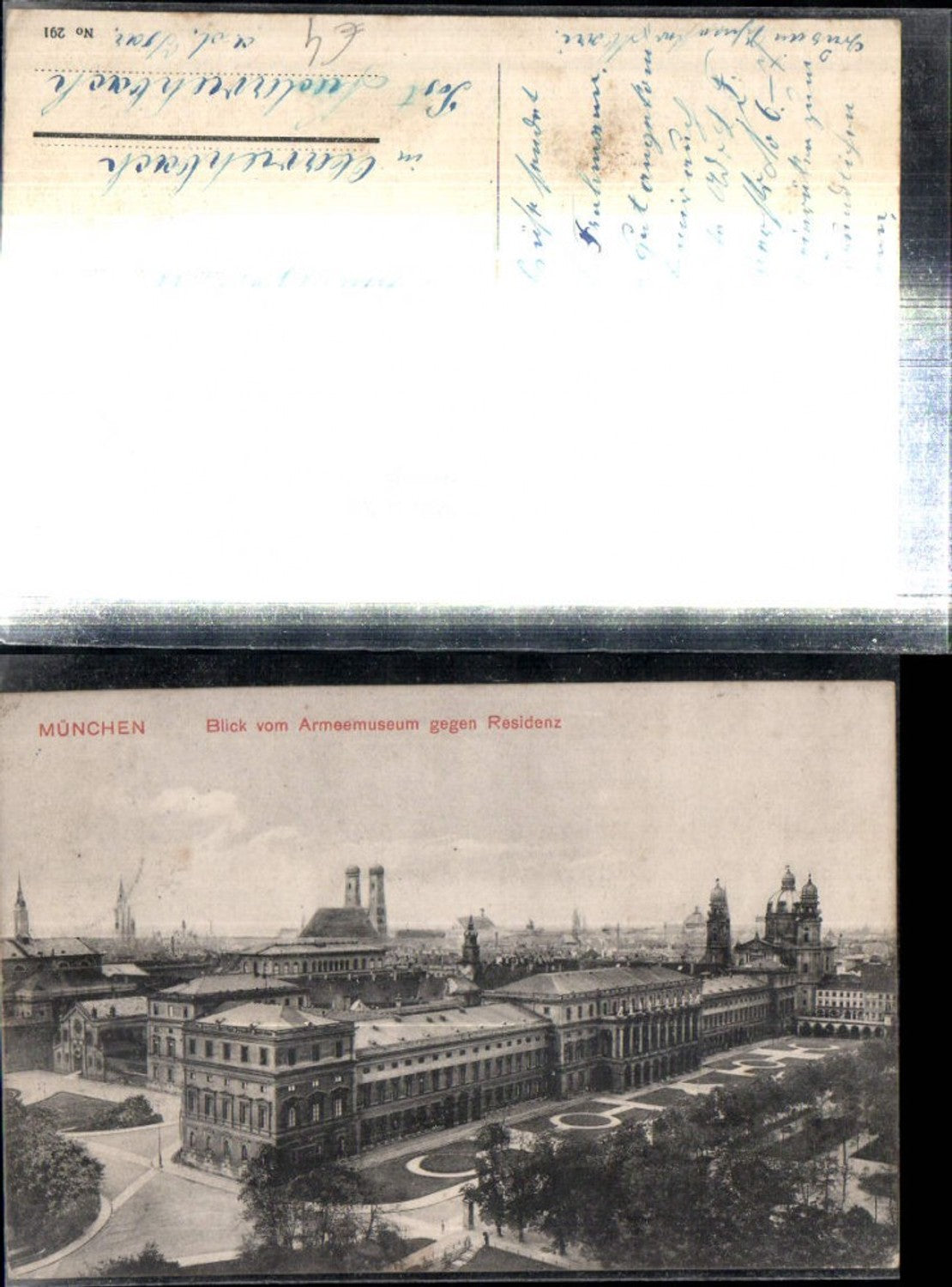 308595,München Teilansicht Blick v. Armeemuseum geg. Residenz