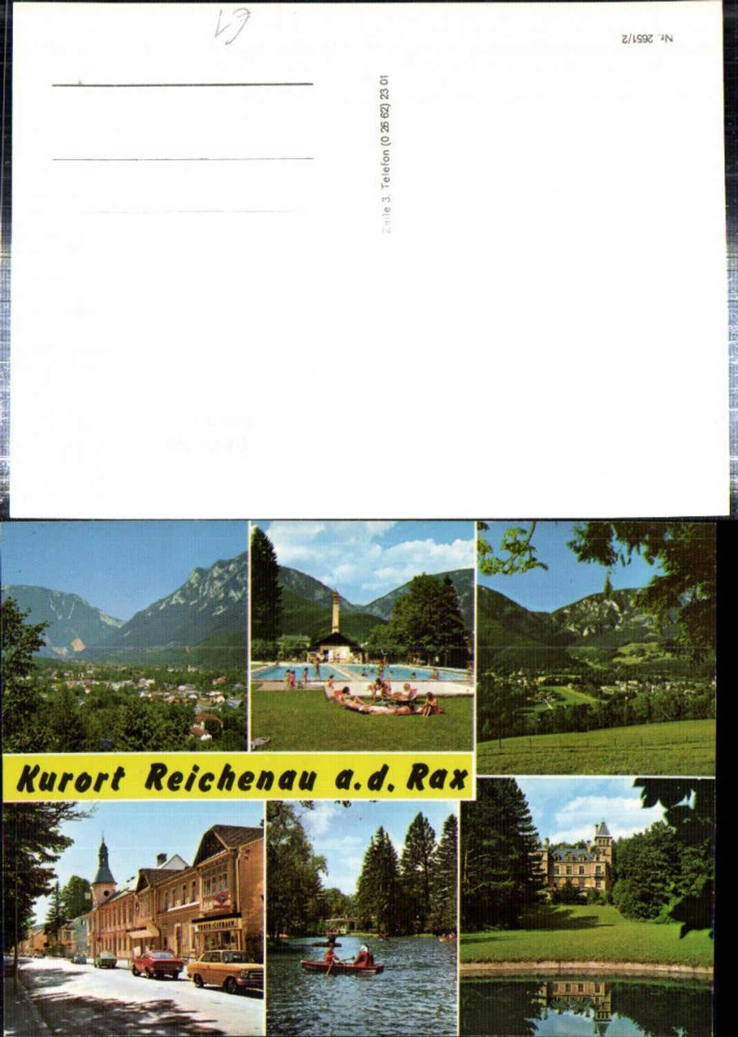 308611,Reichenau an d. Rax Totale Schwimmbad Villa Ruderboot Straßenansicht Mehrbildkarte