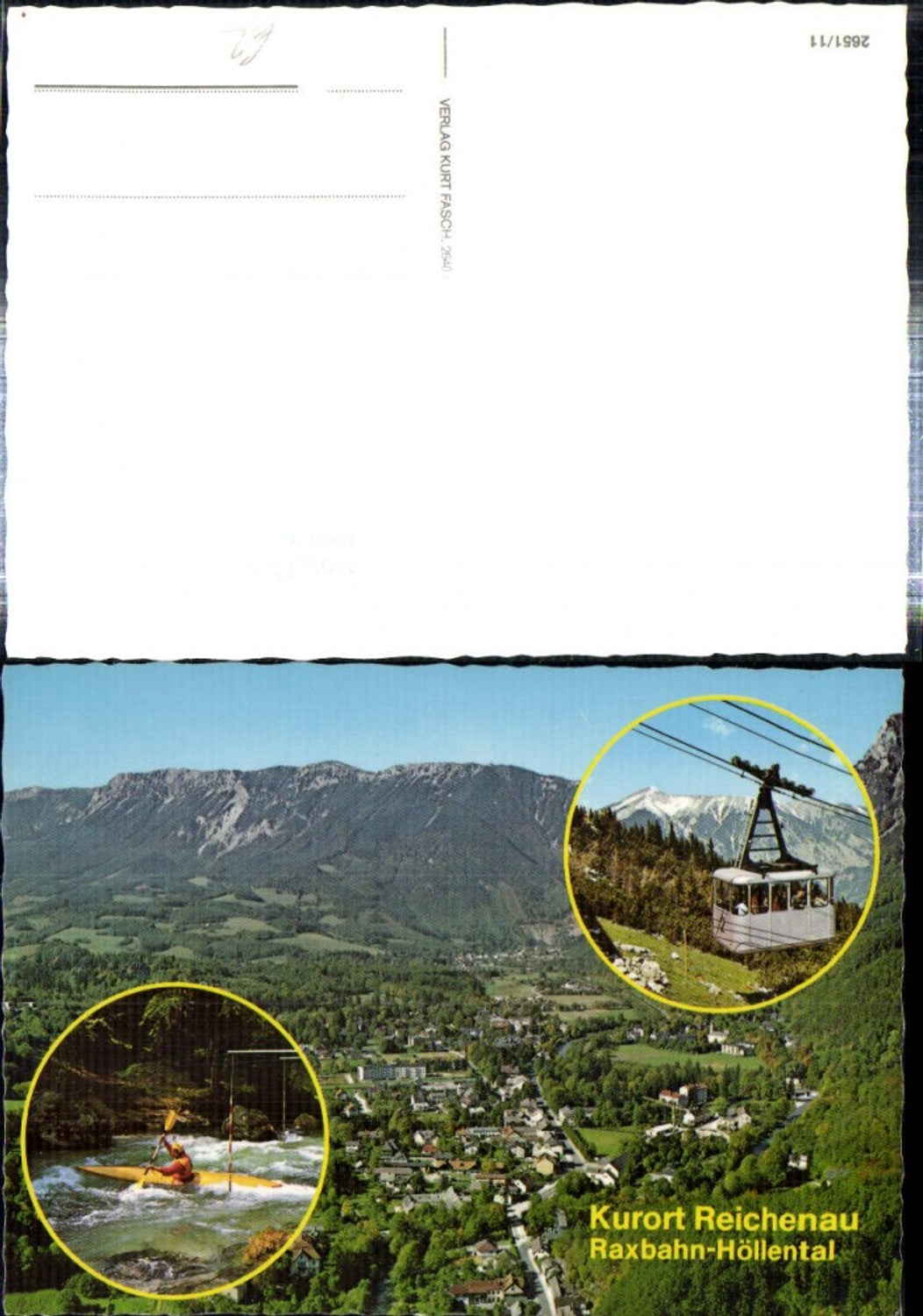 308626,Reichenau an d. Rax Totale Raxbahn Seilbahn Höllental Rafting Mehrbildkarte
