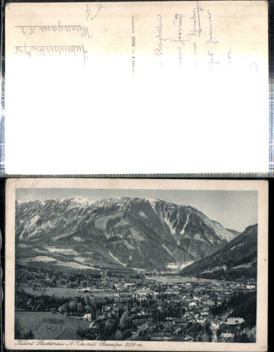 308656,Reichenau an d. Rax Totale m. Raxalpe Bergkulisse
