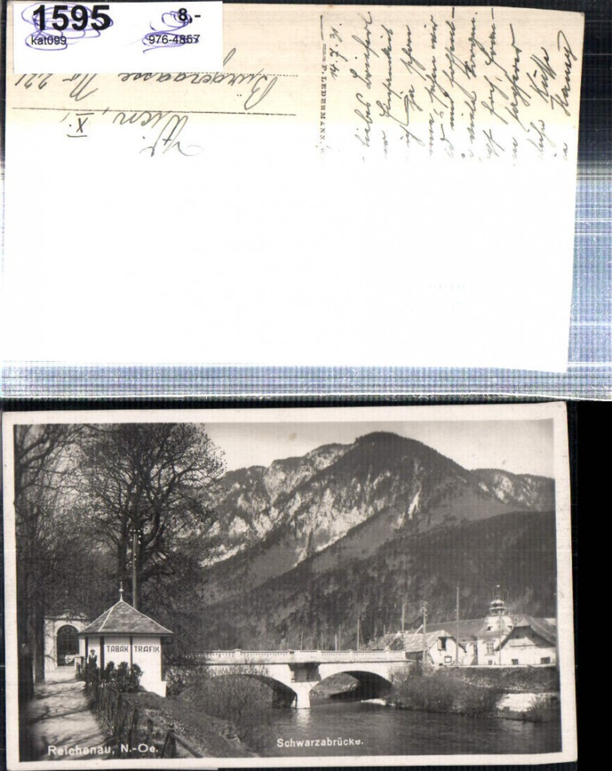 308681,Reichenau an d. Rax Schwarza-Brücke Tabak Trafik Bergkulisse
