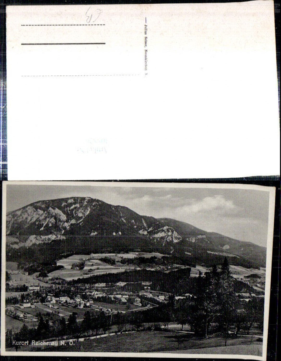 308826,Reichenau an d. Rax Teilansicht Bergkulisse pub Julius Seiser 6036