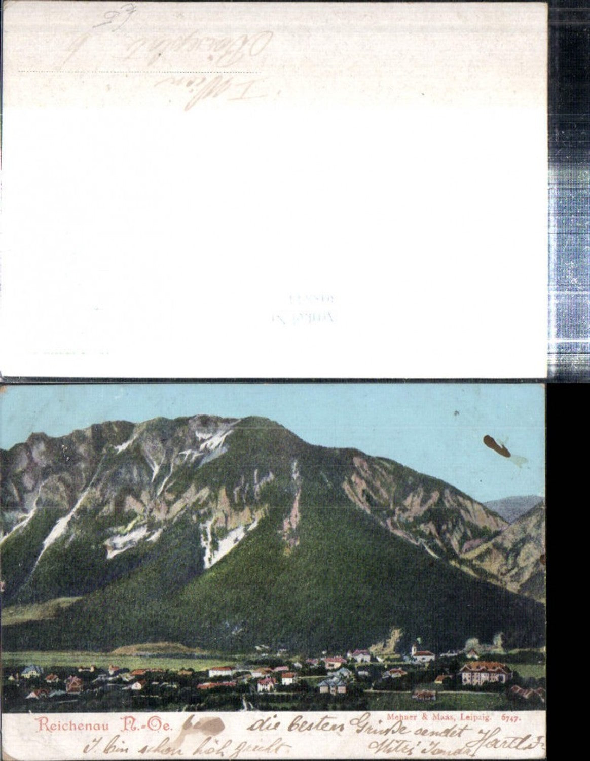 308844,Reichenau an d. Rax Teilansicht Bergkulisse