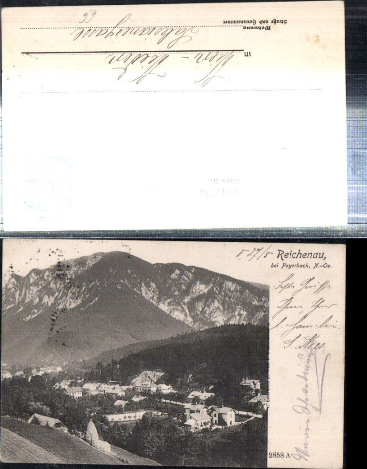 308846,Reichenau an d. Rax b. Payerbach Teilansicht Bergkulisse