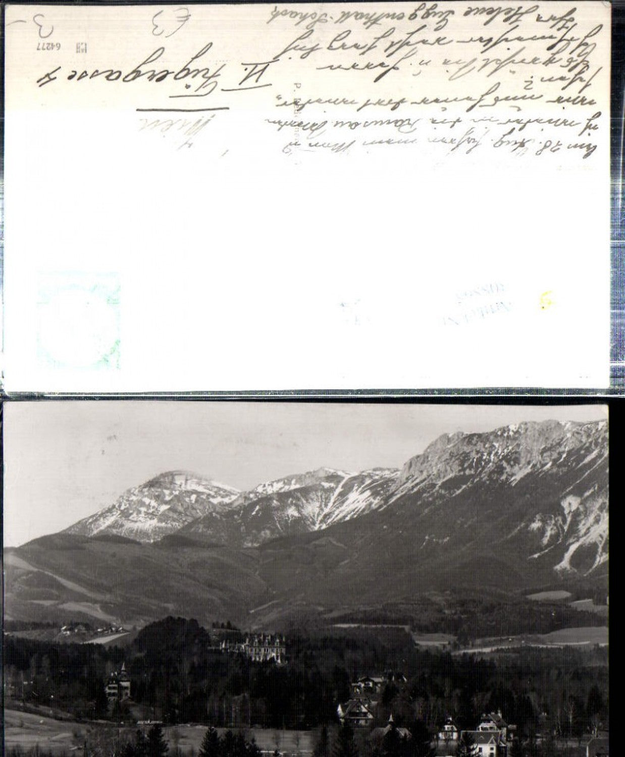 308865,Reichenau an d. Rax Teilansicht m. Rotschild-Stiftung Bergkulisse