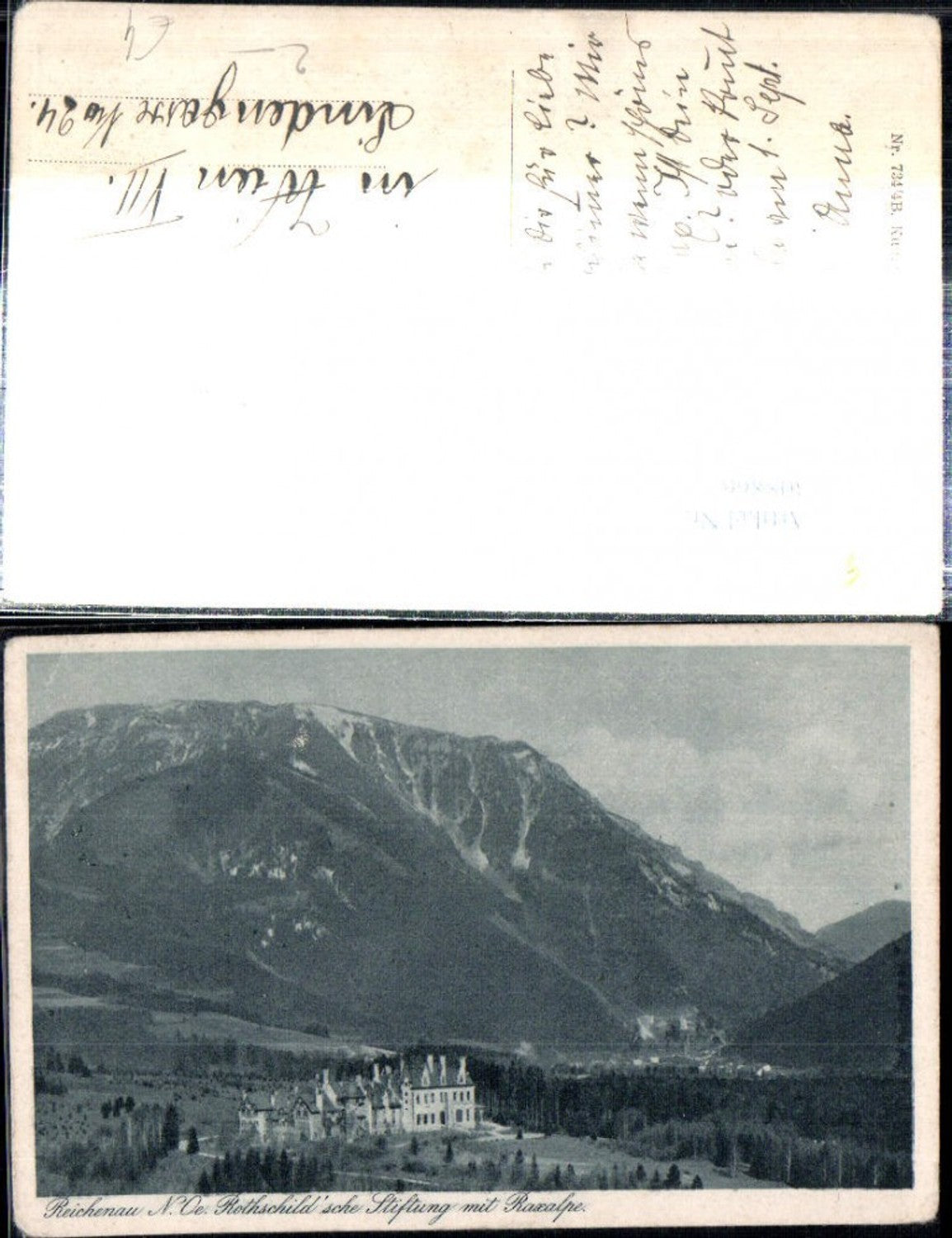 308866,Reichenau an d. Rax Rotschild-Stiftung m. Raxalpe Bergkulisse