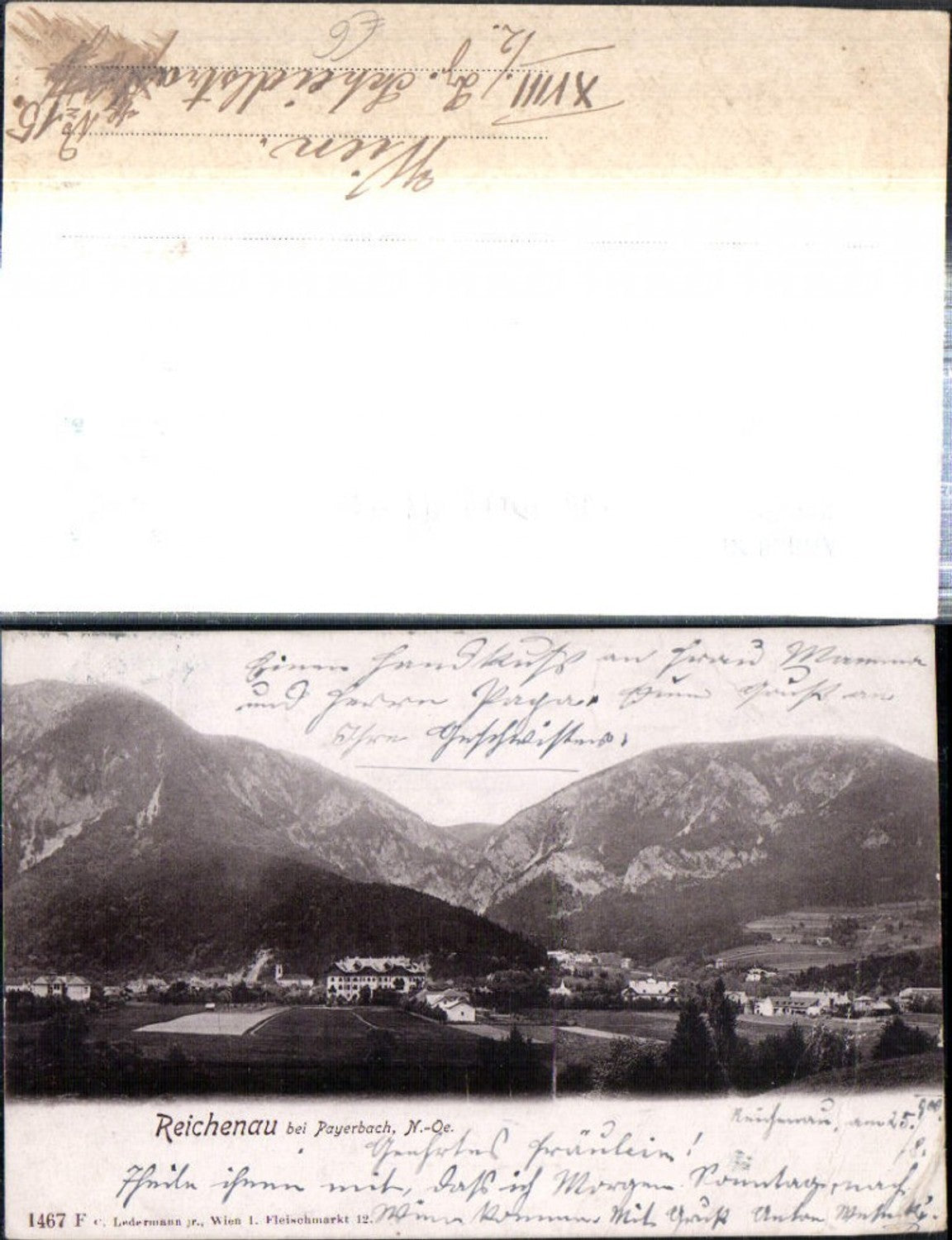 308875,Reichenau an d. Rax b. Payerbach Teilansicht Bergkulisse